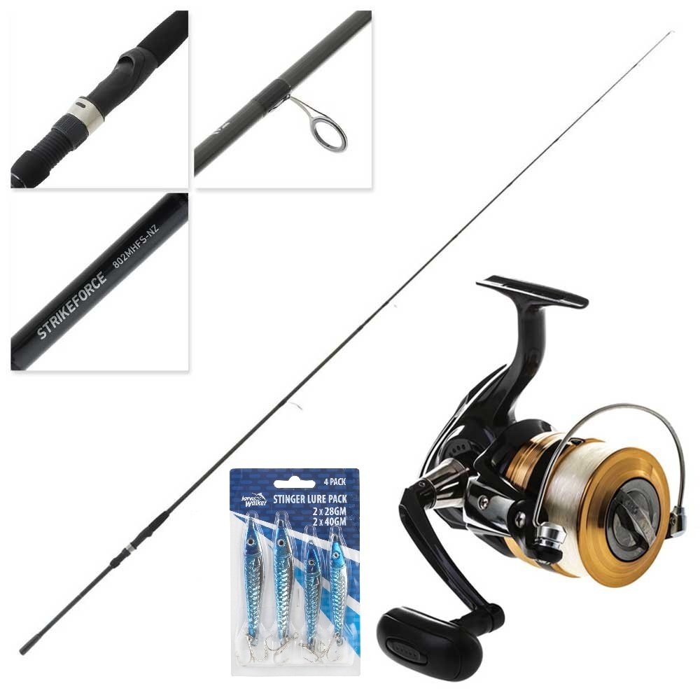 Daiwa Sweepfire 5000 Strikeforce II Kahawai Spin Combo with Line and Jig 8ft 5-10kg 2pc