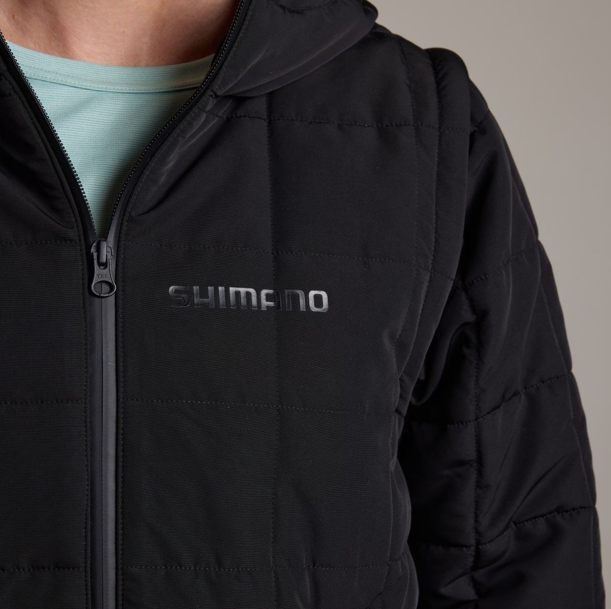 Shimano Black Stealth Zip-Off Sleeve Womens Puffer Jacket