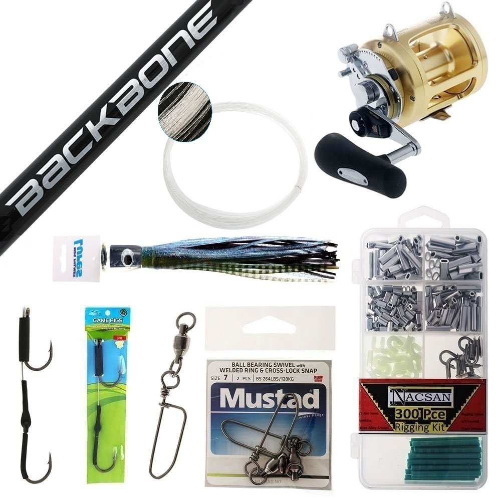Shimano Tiagra 30W Backbone Fully Rollered Gamefishing Package 5ft 7in 24kg 1pc