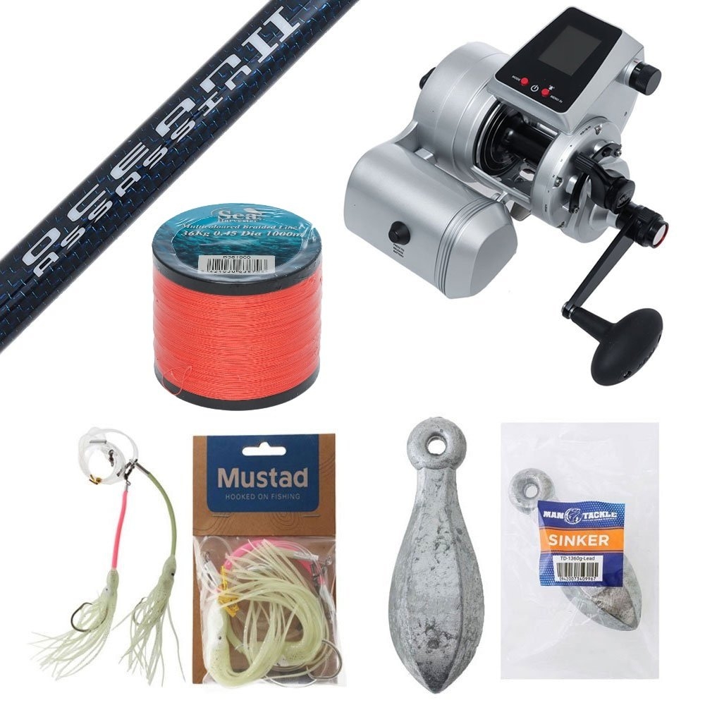 PENN Fathom 80 Ocean Assassin Electric Deep Drop Package 5ft 10in 80lb 2pc