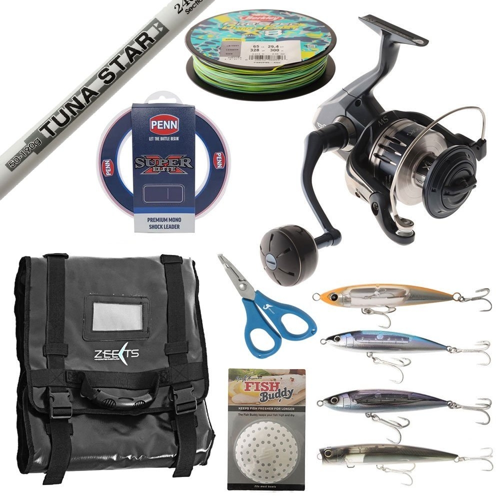 Shimano Stradic SW 8000 PG Premium Stickbait Topwater Package 8ft 50lb 2pc
