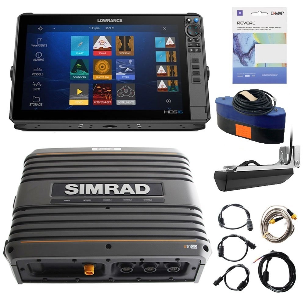 Lowrance HDS-16 Pro Thru-Hull 3KW Ultimate Fishfinder Package