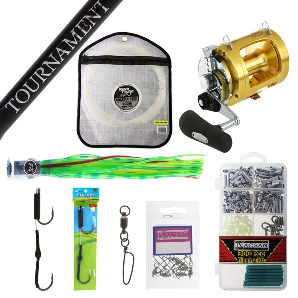 Shimano Tiagra 50 Tournament Straight Butt Gamefishing Package 5'6'' PE6-10 2pc