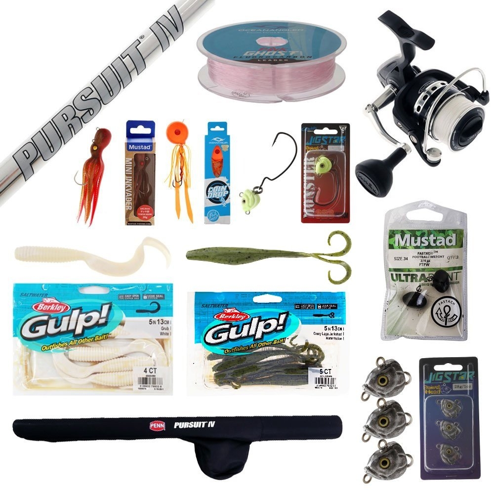 PENN Pursuit IV 4000 Softbait Lure Package 6ft 20lb-30lb 2pc