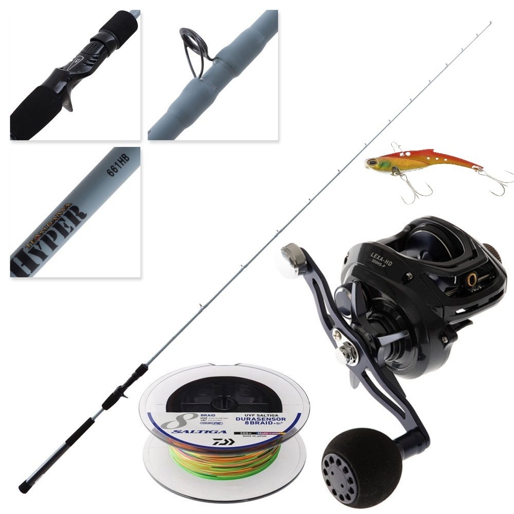 Daiwa Lexa HD 300 Hyper Slow Jig/Soft Bait Combo with Braid 6ft 6in PE1.0-2 1pc