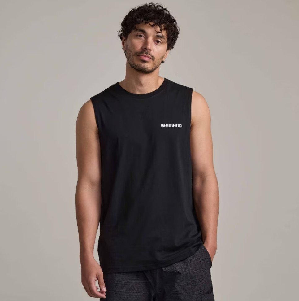 Shimano Mens Tank Top Ledge Runner Black