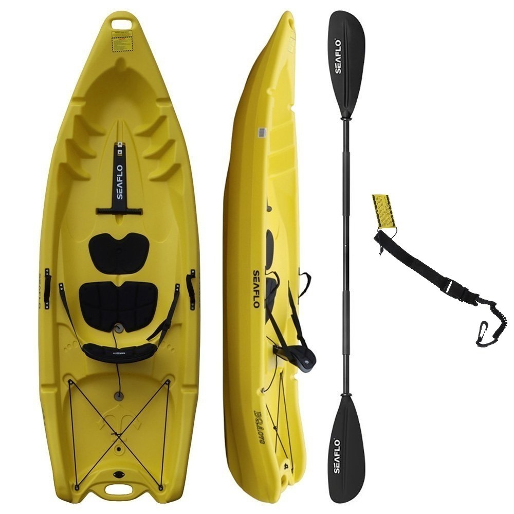 Seaflo Moraine Adult and Child Kayak with Paddle and Leash 7ft 8in
