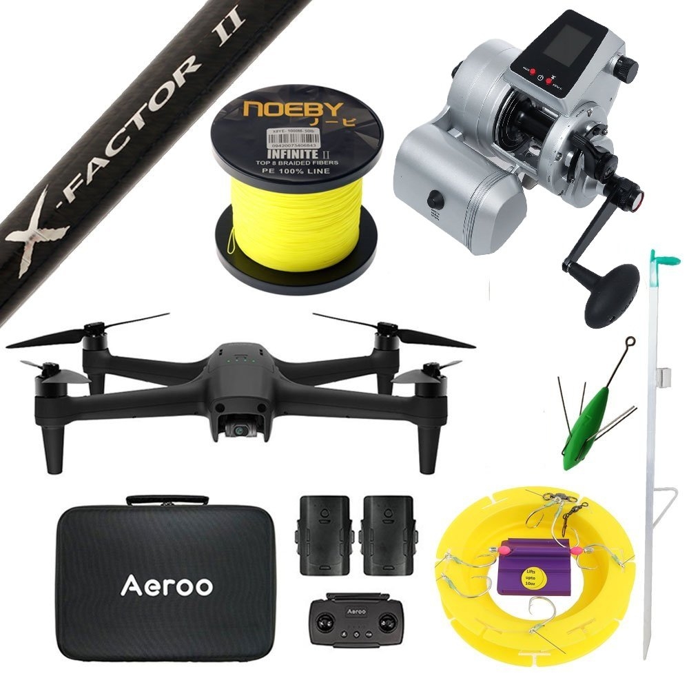 Aeroo Pro Combo PENN Fathom 30 X-Factor Electric Drone Fishing Package 8ft 6in 15-24kg 2pc