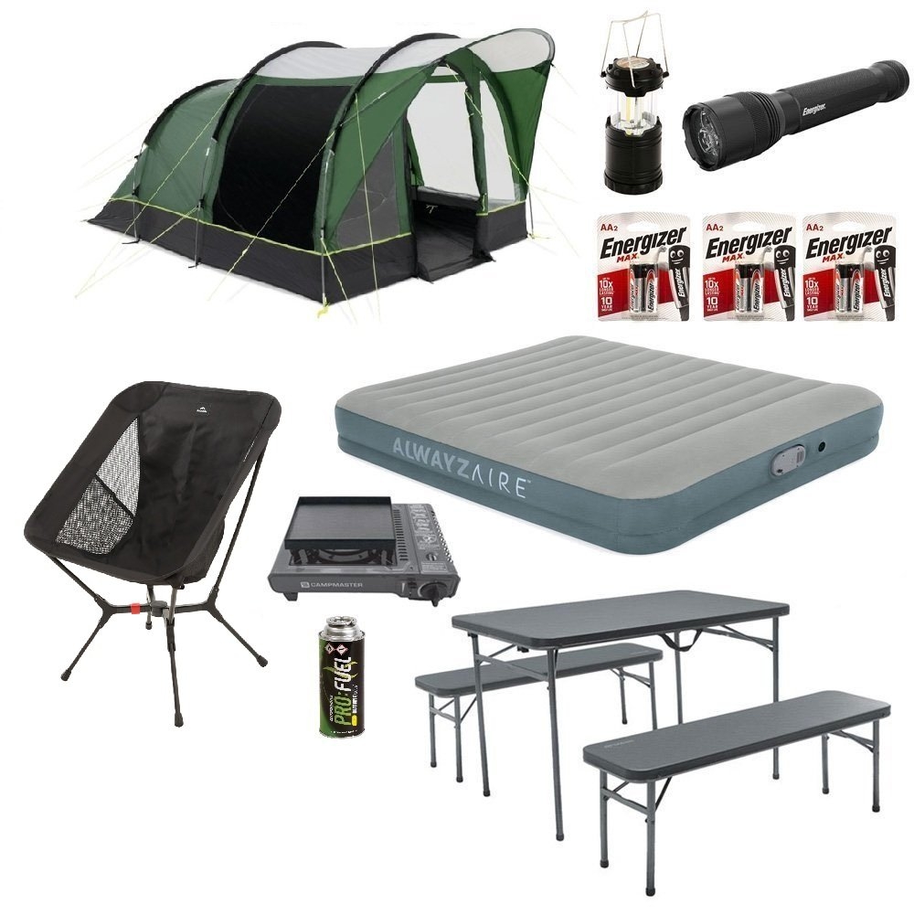 Kampa Brean 4 Person Tent Camping Package