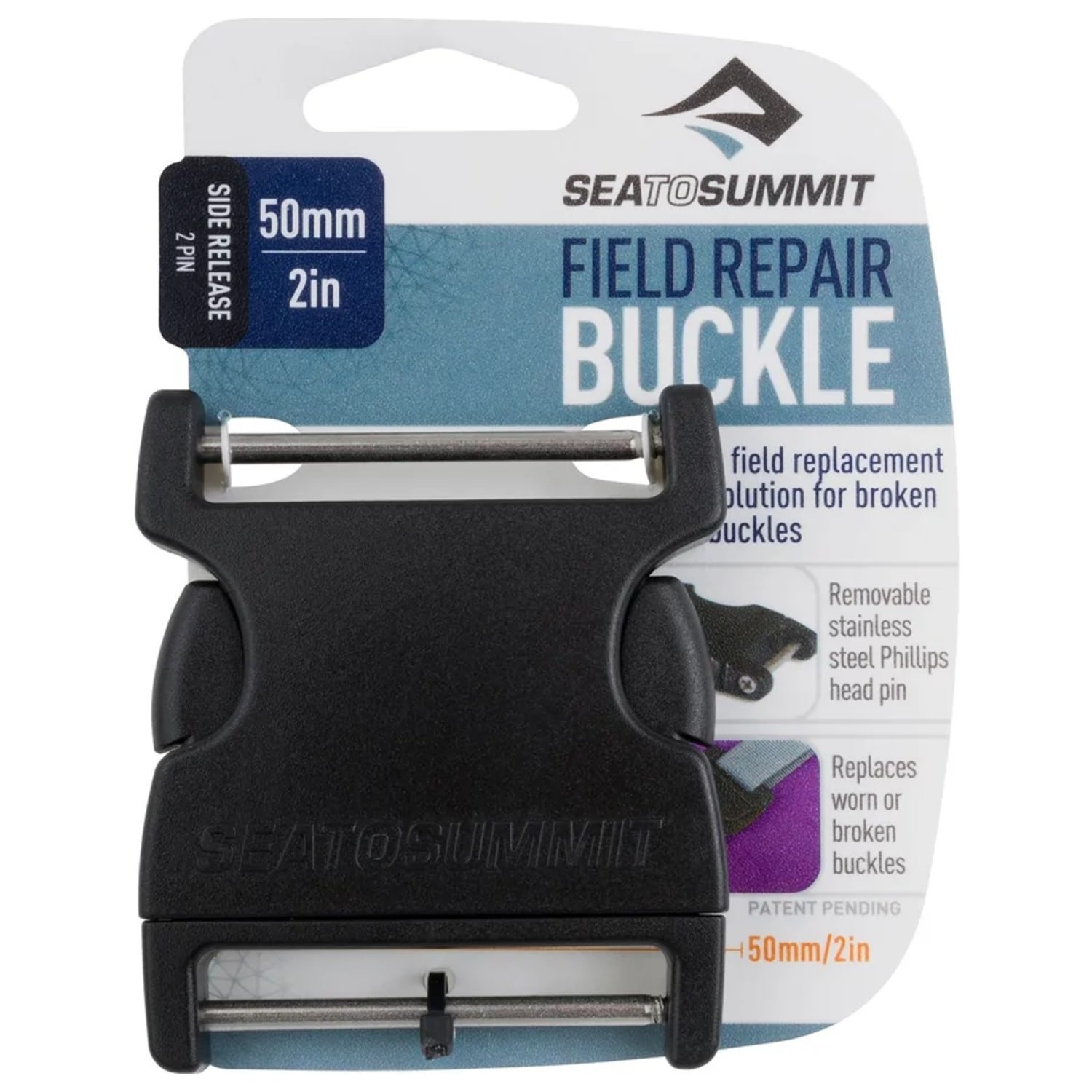 Sea to Summit Field Repair Buckle Side Release 2 Pin 50mm