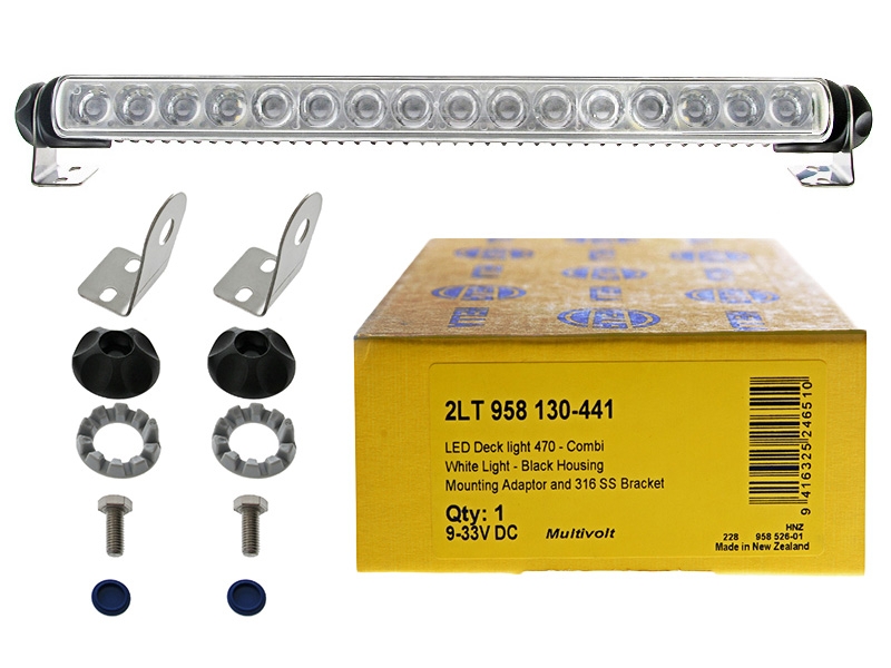 Hella Marine Sea Hawk-470 LED Floodlight 12/24V DC Combination Lens - Black