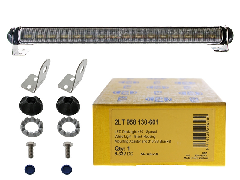 Hella Marine Sea Hawk-470 LED Floodlight 12/24V DC Spread Lens - Black