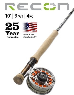 Orvis Clearwater LA II  Recon Euro Nymph Fly Fishing Combo 10ft 3WT 4pc