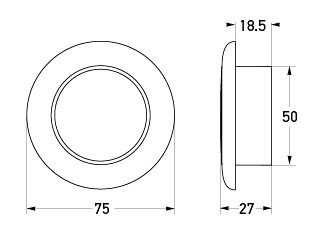 Hella Marine Round Courtesy Lamp S/S Rim White 12V