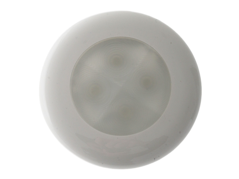 Hella Marine White LED Soft Light Round Courtesy Lamp White Plastic Rim 24v