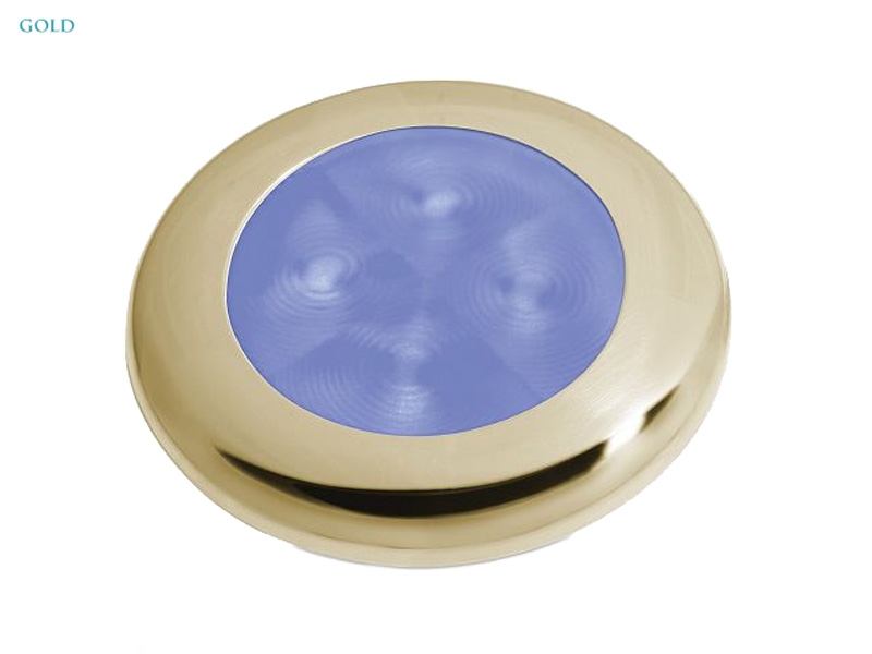 Hella Marine Round Courtesy Lamp Clear Lens Blue
