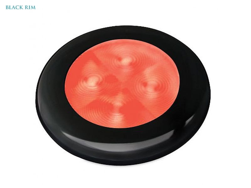 Hella Marine LED Round Courtesy Lamp Clear Lens Red
