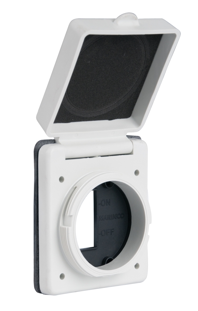 Marinco ELCI Square Inlet Breaker Housing White