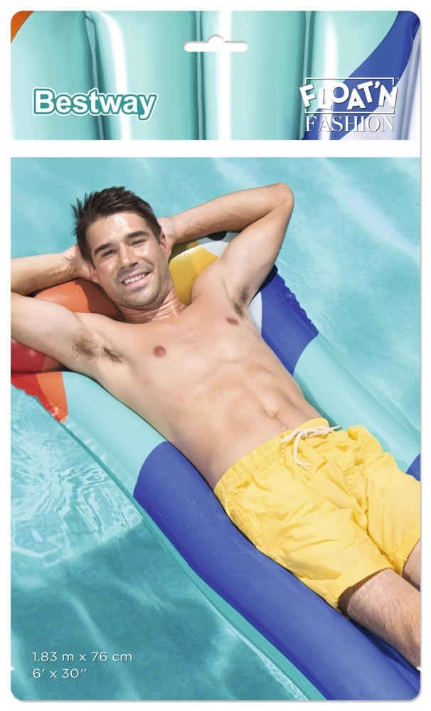 Bestway Tropical Bird Inflatable Lilo Pool Float Blue 1.83m x 76cm