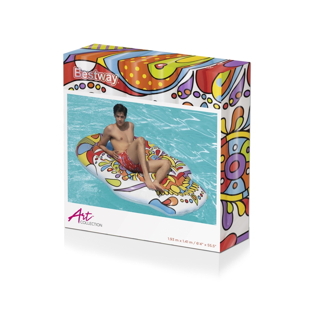 H2OGO! Fiesta Skull Island Inflatable Lounge Float 1.93 x 1.41m