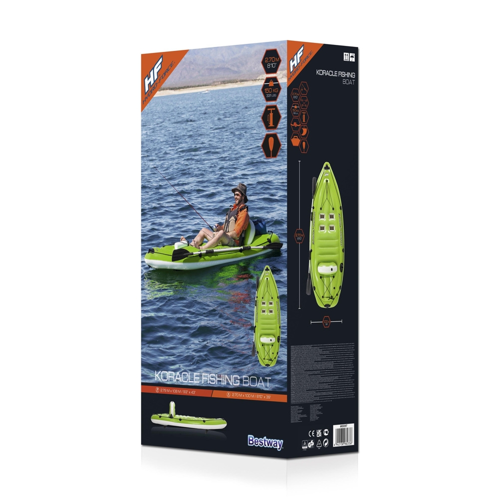 Hydro-Force Koracle Solo Inflatable Kayak 2.7m x 1m - Missing Deflation Pipe and Repair Patch