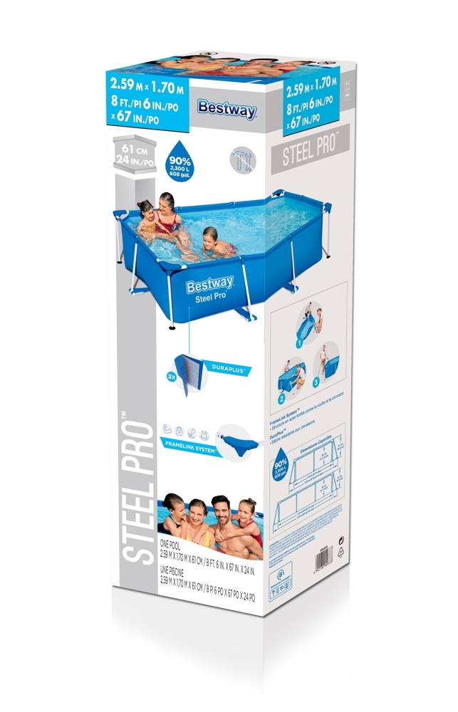 Bestway Steel Pro Pool 2.59m 2300L