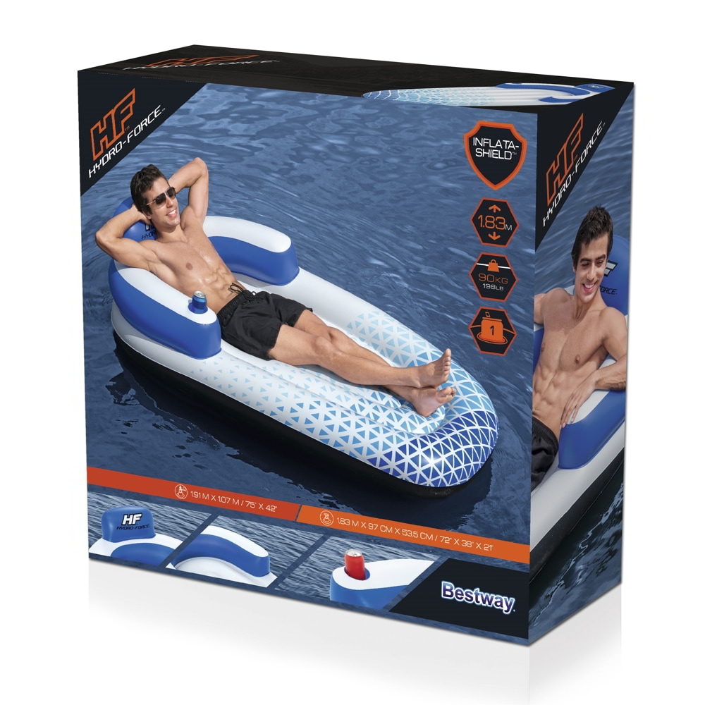 Hydro-Force Indigo Wave Lounge Pool Float 1.91m x 1.07m