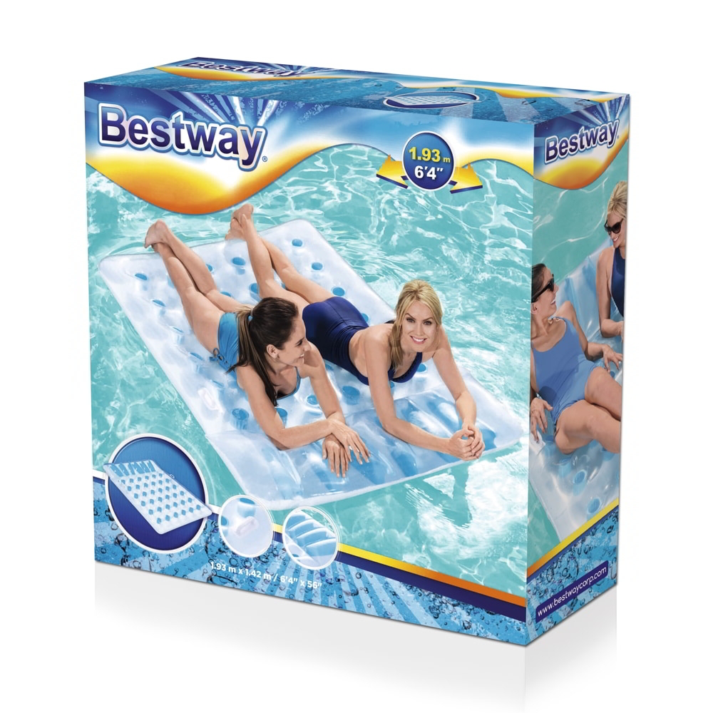 Bestway Double Beach Inflatable Bed Lounge 1.93 x 1.42m