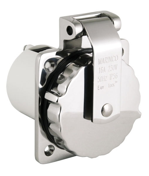 Marinco Easy Lock Watertight Standard Inlet 16A 230v