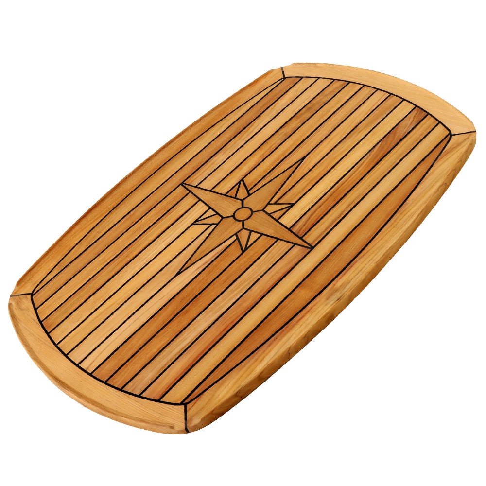 EUDE Nautic Star Teak Table Top - Half Ellipse 610x940mm