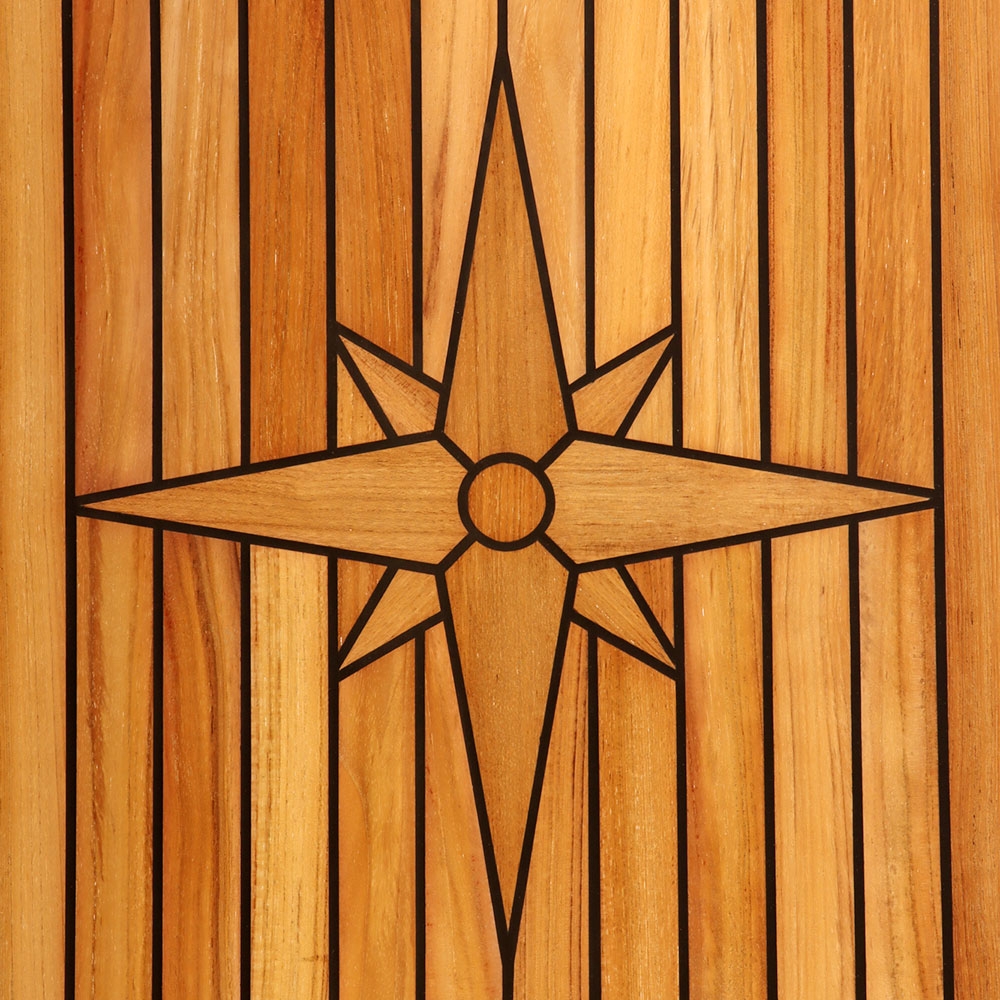 EUDE Nautic Star Teak Table Top - Half Ellipse 610x940mm