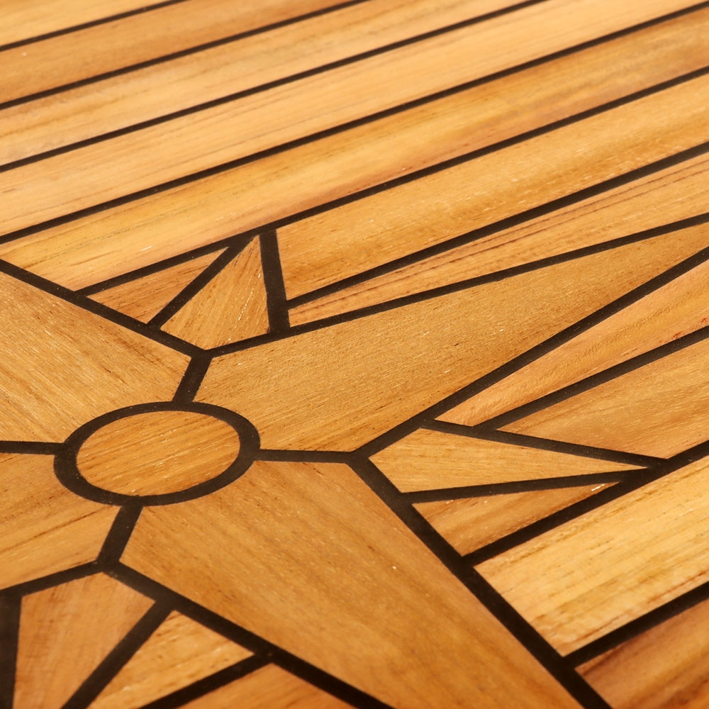 EUDE Nautic Star Teak Table Top - Half Ellipse 610x940mm