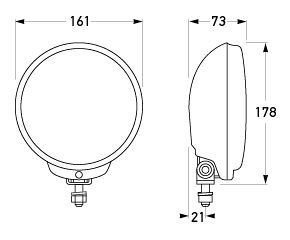 Hella Marine Comet FF 500 Spread Beam Driving Lamp