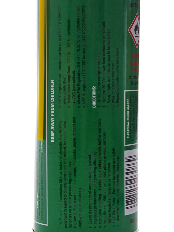 CRC Food Grade Penetrating Oil Aerosol 312g