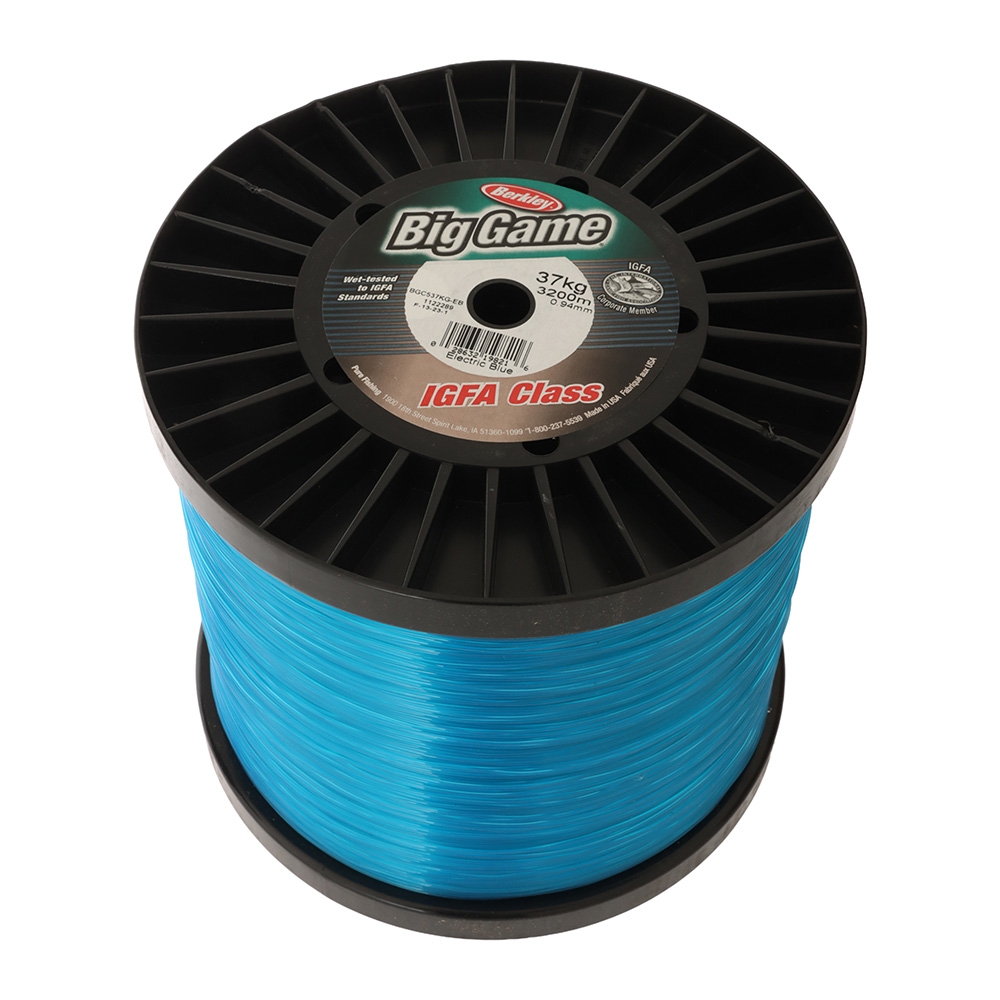 Berkley IGFA Big Game Monofilament Line Bulk Large Spool Electric Blue 3200m 37kg 0.93mm