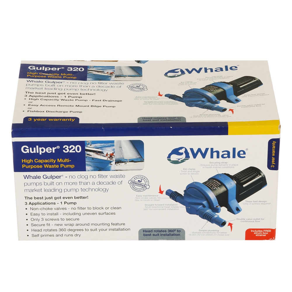 Whale Gulper 320 High Capacity Grey Waste Pump