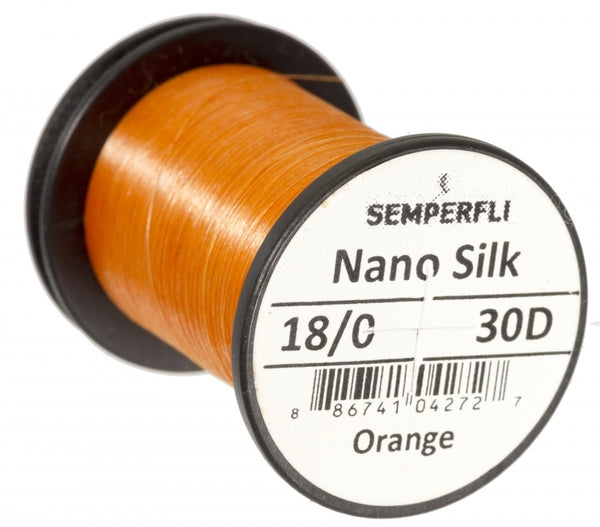 Semperfli Nano Silk Fly Tying Thread 30D 18/0 50m Orange