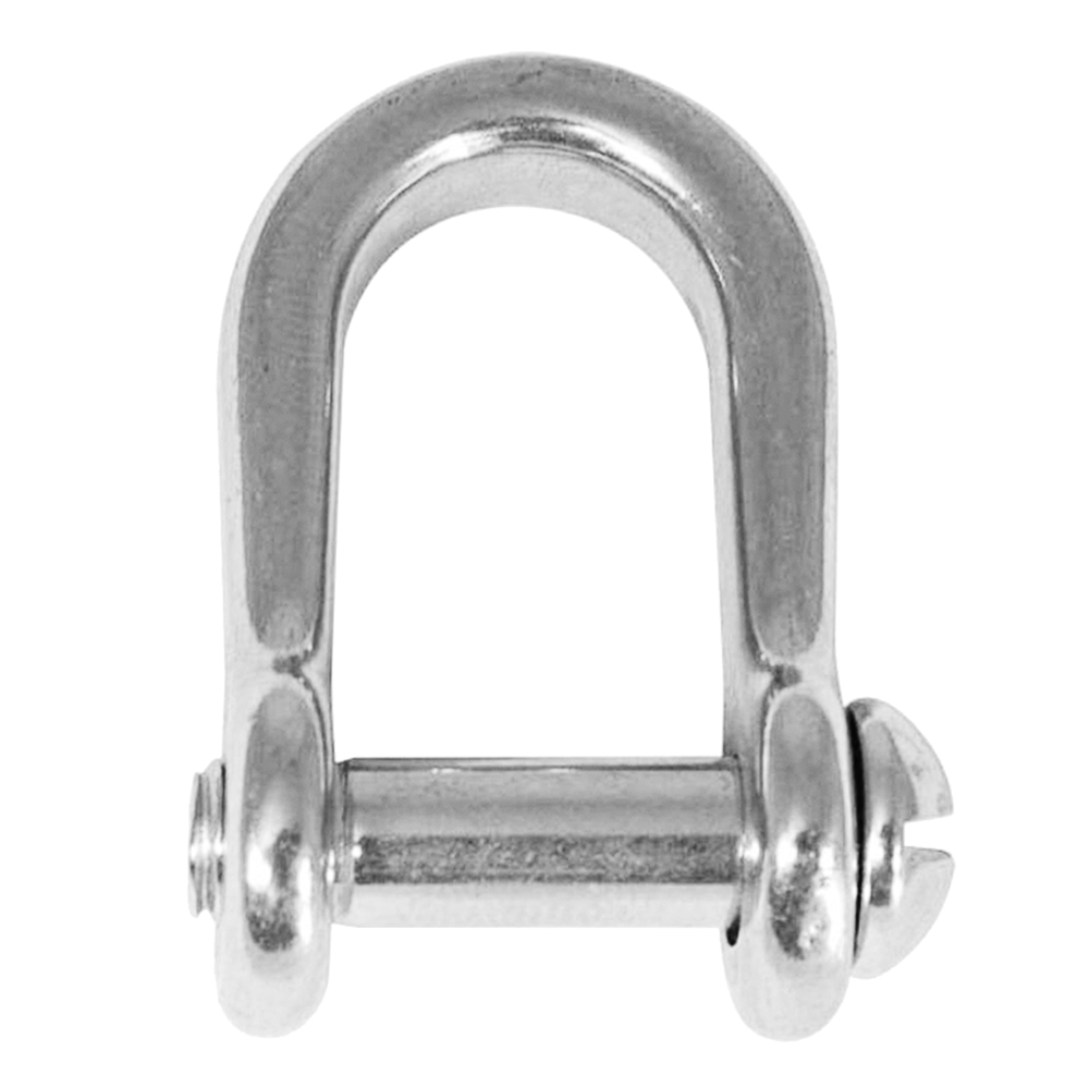 Pressed Stainless Steel Slotted Pin D Shackles - 8mm Qty 1