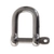 Stainless Steel Captive Pin D Shackle - 8mm Packaged