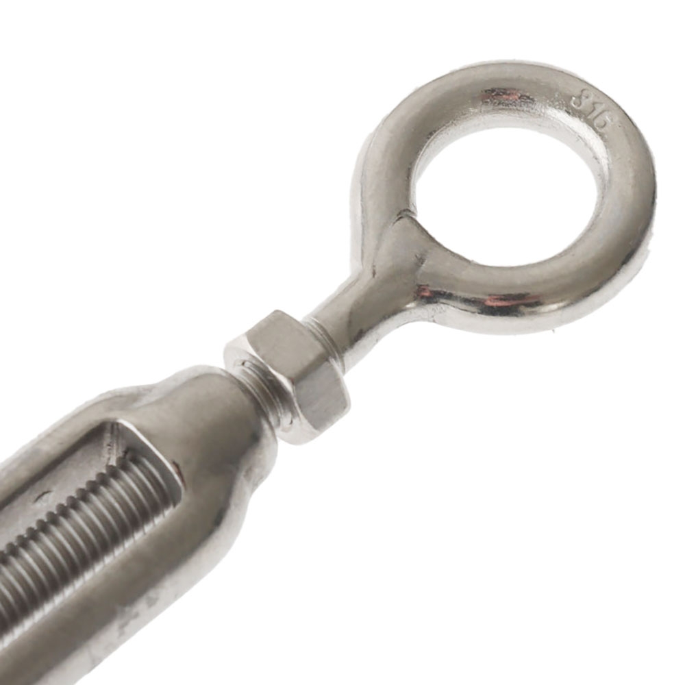 Stainless Steel Hook and Eye Open Body Turnbuckle