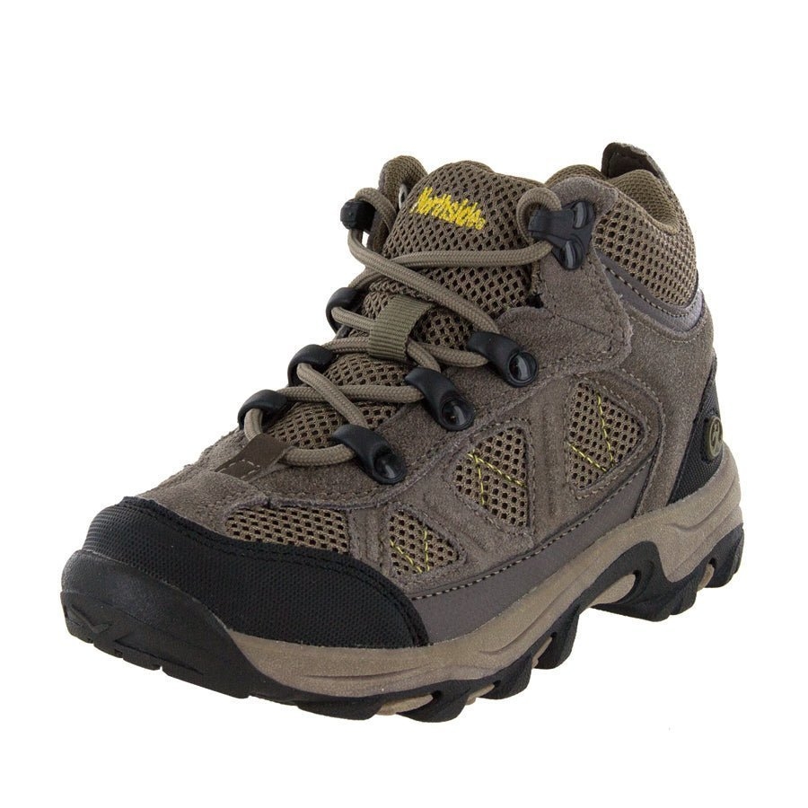 Northside Caldera Kids Mid Hiking Boots Stone/Yellow US5 / 222-231mm