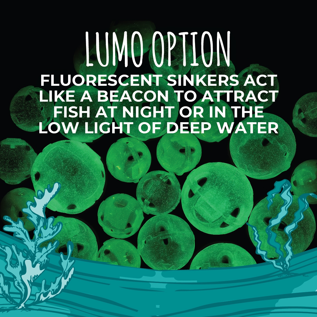 Klik Sinkers Quick Change Ball Sinkers Lumo 60g Qty 4