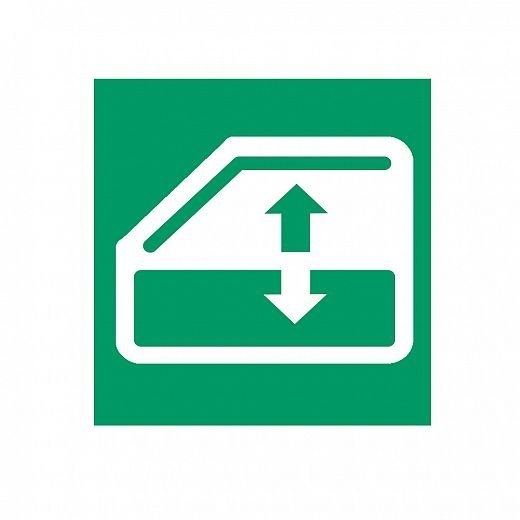 Hella Marine Green Window Lift Symbol Card