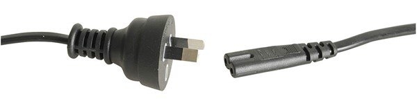 2-Pin Mains Plug to Figure 8 IEC C7 Power Lead 240V 1.8m
