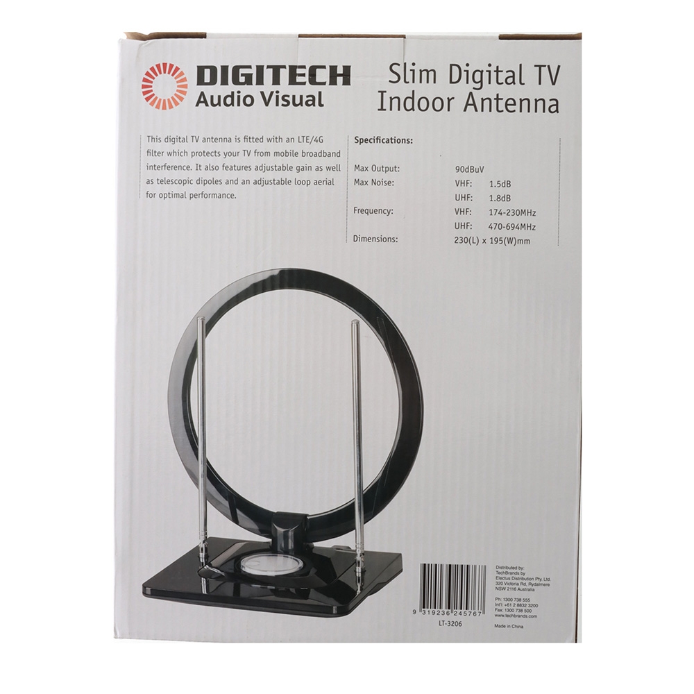 Slim Digital TV Indoor Antenna with Amplifier