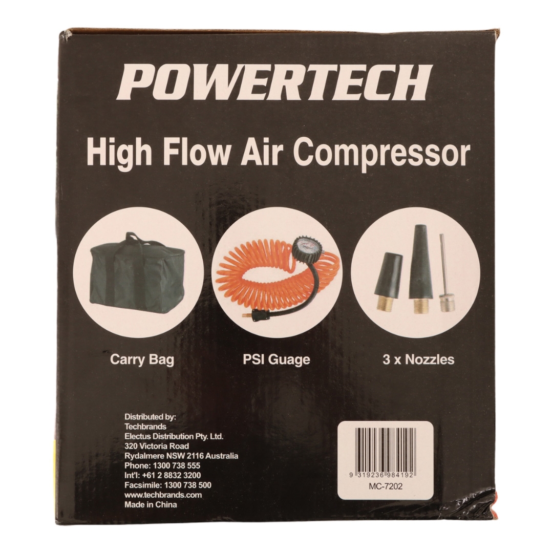 High-Flow Air Compressor 12VDC 72LPM