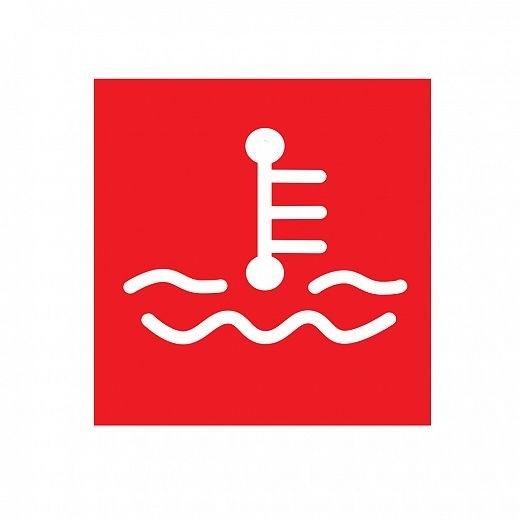 Hella Marine Red Temperature Symbol Card