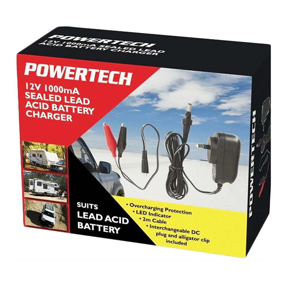 Powertech Sealed Lead Acid Battery Charger 12v 1000mA
