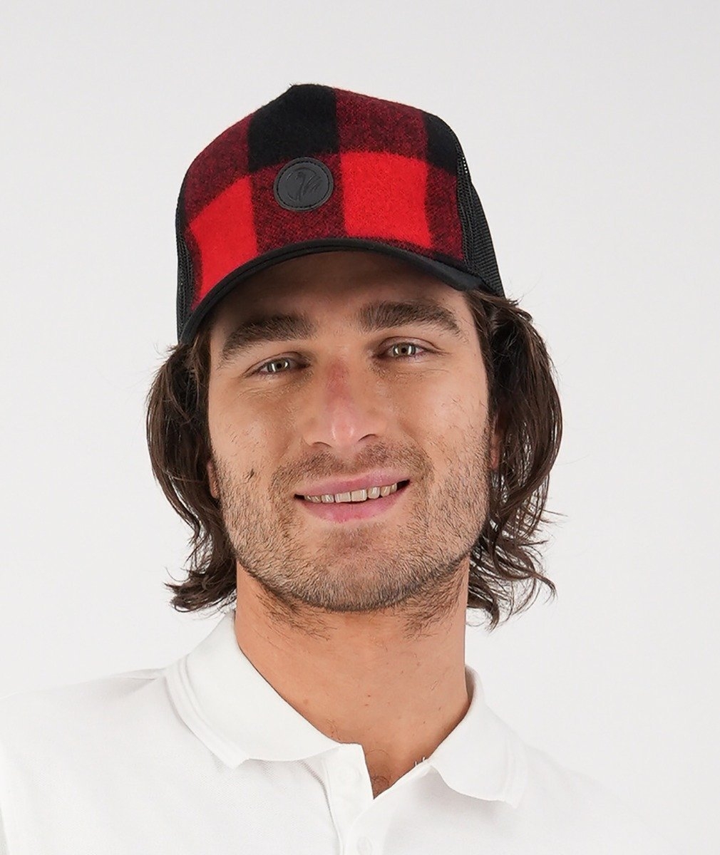 Swanndri Swanni Trucker Cap Red/Black Check