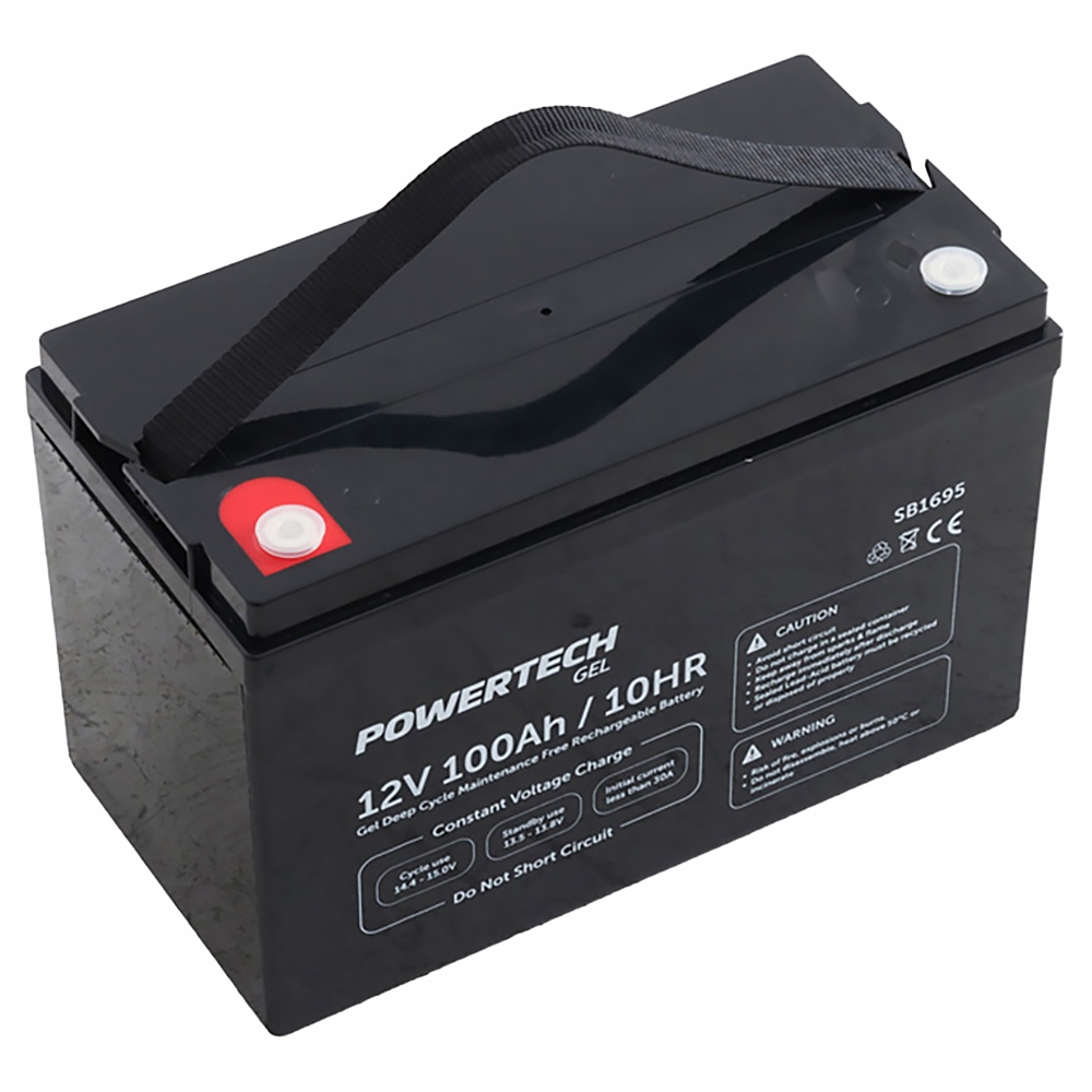Powertech Deep Cycle Gel Rechargeable Battery 12V 100Ah